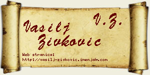 Vasilj Živković vizit kartica